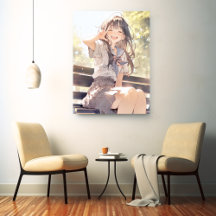 笑顔で3ピースJK アートパネル|寿司娘 Art Panel GenerativeAI