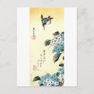 紫 陽 カ セ, 花 Hydrangea en Hiroshige Briefkaart