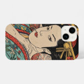 美人画・アバンギャルド江戸絵巻 iPhone HOESJE (Achterkant horizontaal)