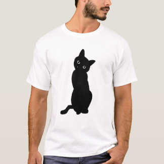 考える猫 T-SHIRT