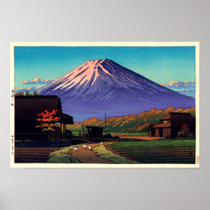 船 津 富 士, Mt Fuji uit Funatsu, Hasui Kawase Poster
