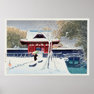 芝 公 の 雪, sneeuw op Shiba Park, Tokyo, Hasui Kawase Poster