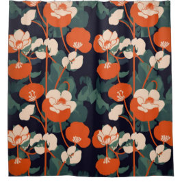 花柄シャワーカーテン DOUCHEGORDIJN