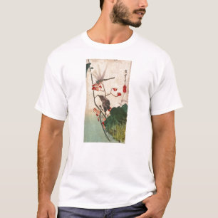 花 ト ボ, 広 重 Dragonfly en Bloem, Hiroshige, Ukiyo-e T-shirt