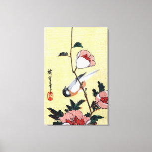 花 鳥, 広 Bird and Flower, Hiroshige, Ukiyo-e Canvas Afdruk