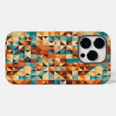 茶色、白、青の幾何学デザイン Case-Mate iPhone CASE (Achterkant (horizontaal))