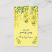 華やかなミモザの花の VISITEKAARTJE (Voorkant)