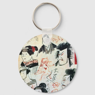 落 書 の 猫, Graffiti-achtige kat, Kuniyoshi, Ukiyoe Sleutelhanger