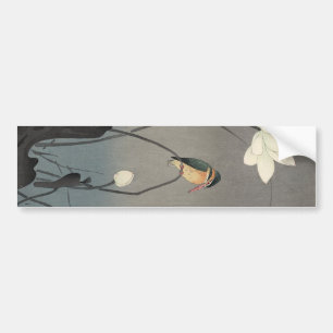 蓮 に セ ミ, 古 Kingfisher op Lotus, Koson, Ukiyo-e Bumpersticker
