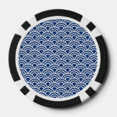 藍色の波小紋 POKER CHIPS (Achterkant)