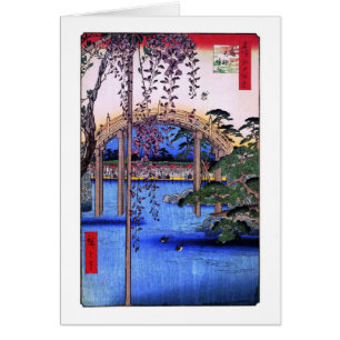 藤 太 橋, 広 重 Wisteria en Arched Bridge, Hiroshige