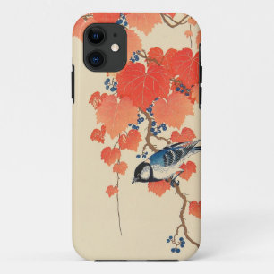 赤 蔦 鳥, 古 邨 op Red Ivy, Koson, Ukiyo-e iPhone 11 Hoesje