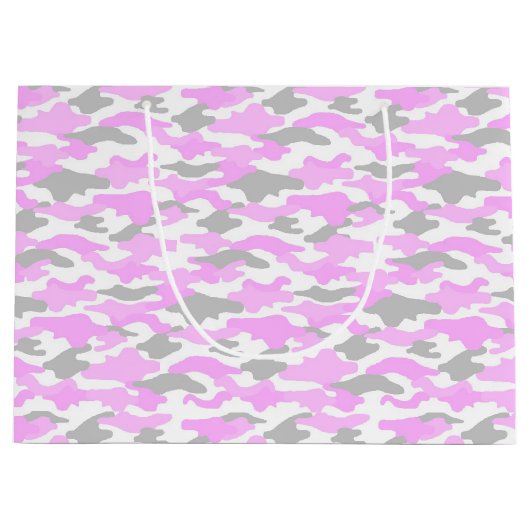 迷彩(ピンク) ラージペーパーバッグ GROOT CADEAUZAKJE (Voorkant)