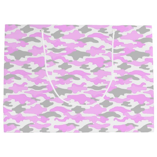 迷彩(ピンク) ラージペーパーバッグ GROOT CADEAUZAKJE (Achterkant)