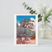 鎌 倉 仏, Great Buddha in Kamakura, Hasui Kawase Briefkaart (Staand voorkant)