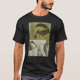 鏡 る 女, 歌 vrouw die spiegel ziet, Utamaro, Ukiyoe T-shirt