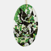 長靴をはいた猫とダイヤル式電話機とオニオオハシ KERAMISCH ORNAMENT (Rechts)