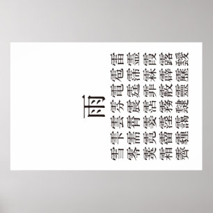 雨 と 冠 の 漢 字 POSTER