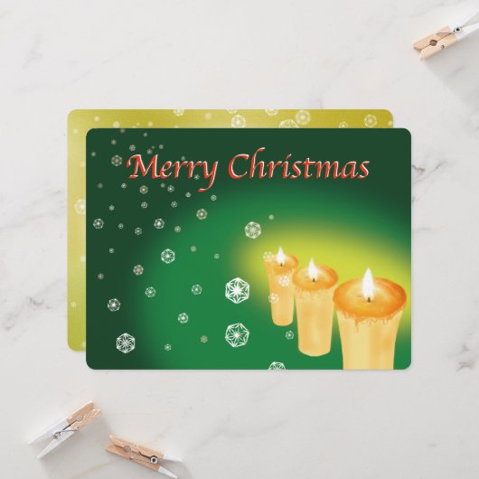 雪を麻の葉文様で描いたクリスマスカード KAART (Voorkant / Achterkant in situ)