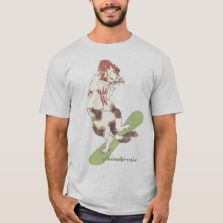 雪遊び猫 B T-SHIRT