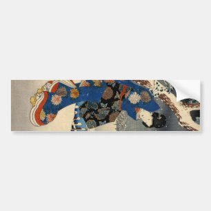 雪 の 者, 豊 Geisya in Snow, Toyokuni, Ukiyo-e Bumpersticker