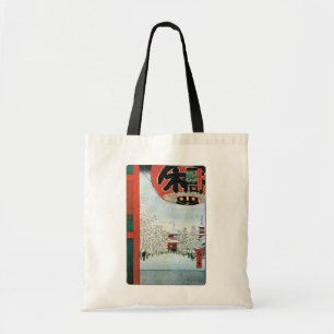 雪 浅 草, 広 重 sneeuw in Asakusa, Hiroshige Ukiyoe Tote Bag