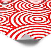 青海波風(赤色) POSTER (Hoek)