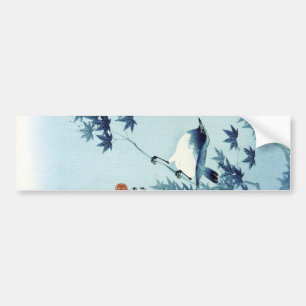 青 い 鳥, 古 Bird in Blue, Koson, Ukiyo-e Bumpersticker