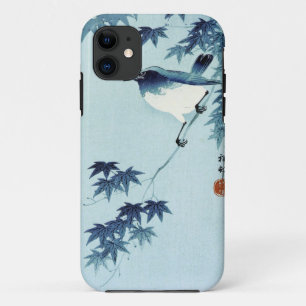 青 い 鳥, 古 Bird in Blue, Koson, Ukiyo-e iPhone 11 Hoesje
