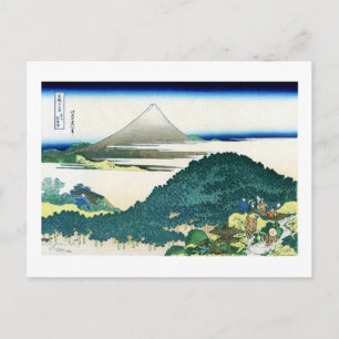 青 円 松, 北 Uitzicht Mt. Fuji uit Aoyama, Hokusai, Uk Briefkaart