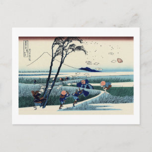 駿 州 尻, 北 斎 Uitzicht Mt. Fuji uit Ejiri, Hokusai, U Briefkaart