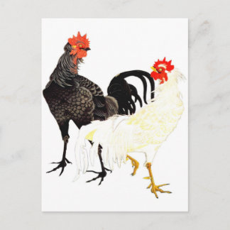 鶏 伊藤若冲 ニワト リ に わ と り 日 本 画 BRIEFKAART