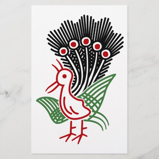 麻雀牌 1索 イーソウロゴのみ-01 BRIEFPAPIER (Voorkant)