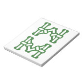 麻雀牌 8索 / EIGHT OF BAMBOOS -MAHJONG TILE- NOTITIEBLOK (Gedraaid)