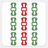 麻雀牌 9索 / NINE OF BAMBOOS -MAHJONG TILE- VIERKANTE STICKER (Voorkant)