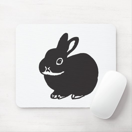 黒いうさぎ MUISMAT (Met muis)