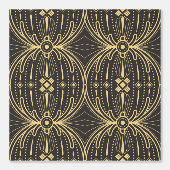 黒地にゴールドラインの上品なシームレス柄 BEHANG (Voorkant)