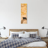 黒猫, 春草 Zwarte Kat, Shunsō, Japanse Kunst Canvas Afdruk (Insitu (Slaapkamer))