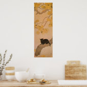 黒 猫, 春 zwarte kat, shundo poster (Keuken)