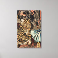 龍 虎, 国 Tiger & Dragon, Kuniyoshi, Ukiyo-e