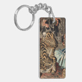 龍 虎, 国 Tiger & Dragon, Kuniyoshi, Ukiyo-e Sleutelhanger (Voorkant Links)