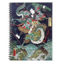 龍 虎, 豊 Dragon & Tiger, Toyokuni, Ukiyo-e