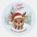 Recherche de renne mignon autocollants De noël
