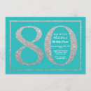 Zoek naar turquoise silver uitnodigingen Verjaardagsfeest