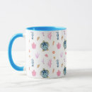 Recherche de coquillage rose tasses Bleu