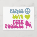 Recherche de caniche rose cartes postales Amour