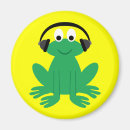 Recherche de grenouille mignonne magnets Jaune