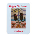 Recherche de noël de chat magnets Festif