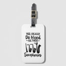 Recherche de saxophone bagages étiquettes Joueur de saxophone