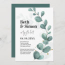 Recherche de simple greenery mariage invitations Vert sauge